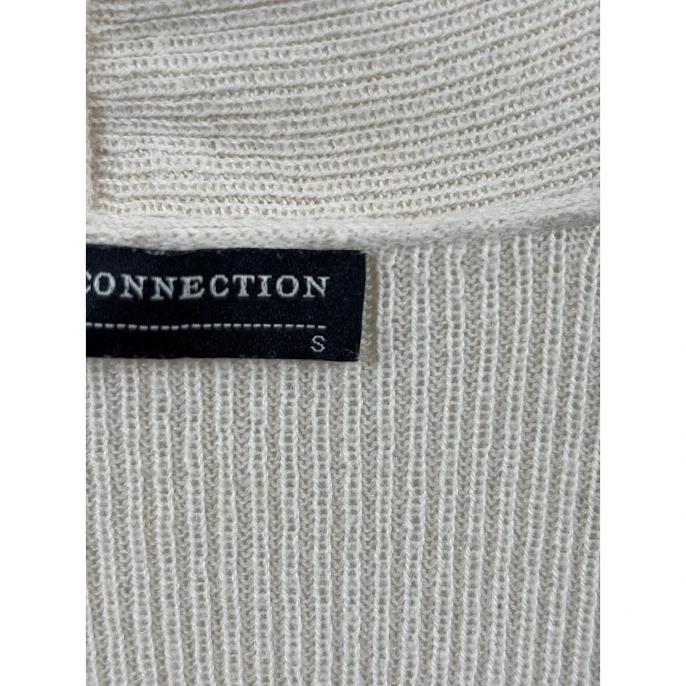 Peruvian Connection Cardigan Sweater Womens Small White Pima‎ Cotton Silk